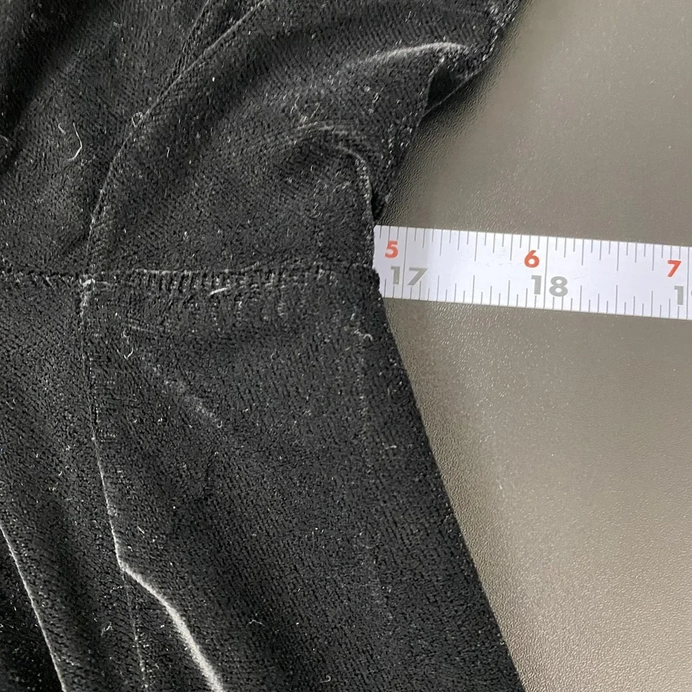 American Eagle Pants Womens XLT Black Velvet Pleated Lined Elastic Waist Bohemia